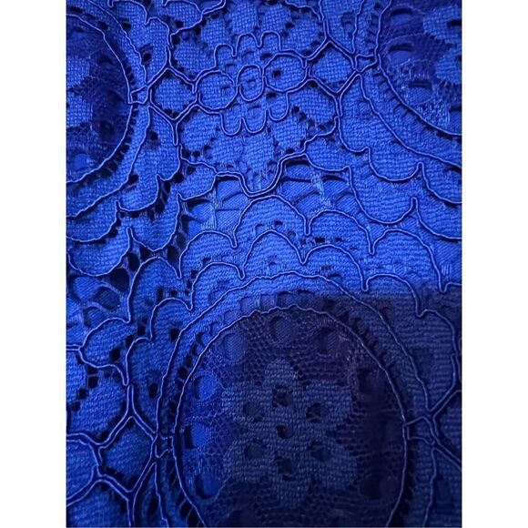 Jessica Howard Women's 18W 3/4 Sleeve Lace Shift Dress Royal Blue Cocktail Party - Picture 10 of 13